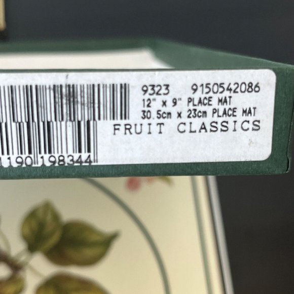 Royal Table Cork-Backed Placemats 12"X9" FRUIT CLASSICS Set of 4 In Box England - Picture 8 of 8